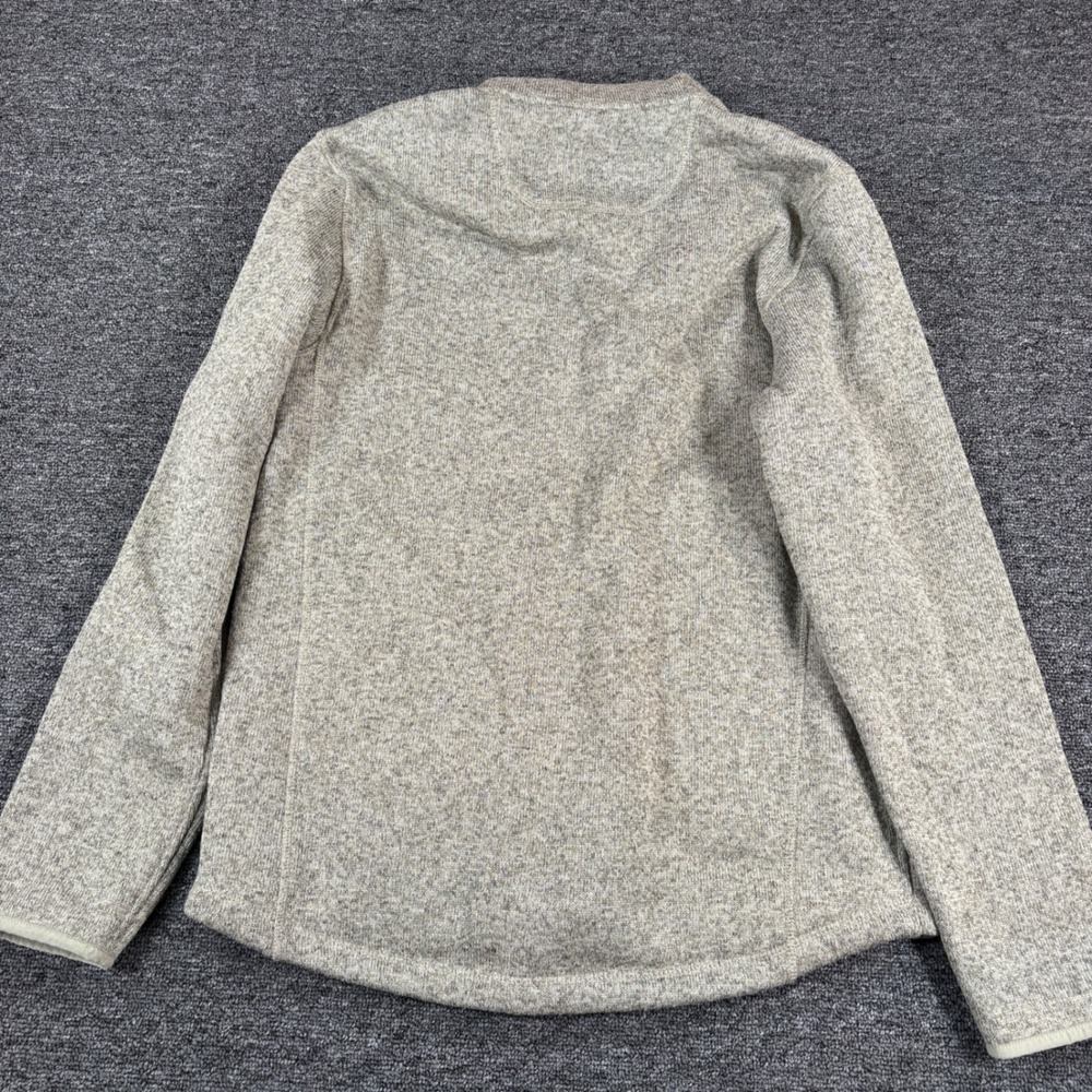 LL Bean Sweater Fleece Jacket Mens M Gray Full Zip 504938 Slightly Fitted - Picture 7 of 8